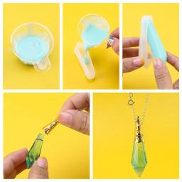 Silicone Casting Resina Jóias Moldes Set, Ferramentas De Resina Epóxi, Chaveiro Moldes para DIY, Pingentes Artesanato Fazendo - Image 4