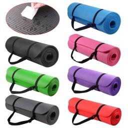 Tapete de ioga espesso extra-grosso, 1cm, almofada para exercícios de pilates, antiderrapante, alta densidade, com 183cm de comprimento, para yoga - Image 3