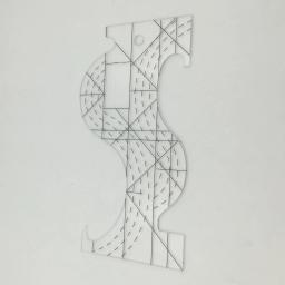Régua de plástico para costura, acessórios de costura, ferramentas de retalhos, corte de alfaiate, régua de escala artesanal, suprimentos de desenho diy - Image 1