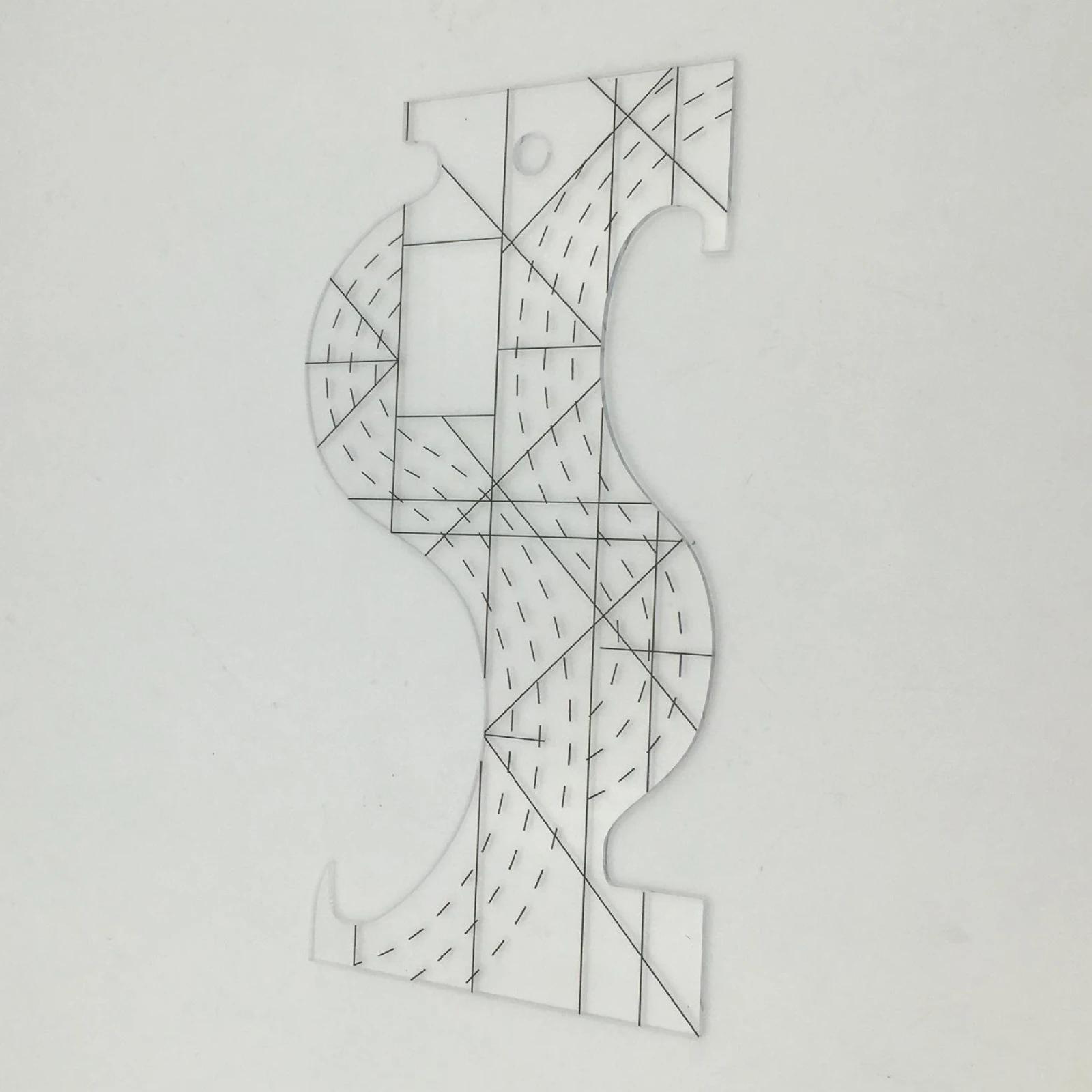 Régua de plástico para costura, acessórios de costura, ferramentas de retalhos, corte de alfaiate, régua de escala artesanal, suprimentos de desenho diy - Image 1