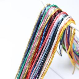 10 metros 2mm 3 partes trançado algodão náilon cordões colorido diy artesanato decoração trançada corda cordão cinto acessórios jk2020 - Image 1