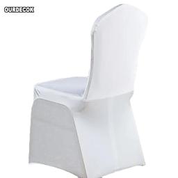 Capa de cadeira de lycra novo estilo, 100 peças, para casamento, banquetes, decoração de festa, produtos, fornecimento, branco/preto, dhl/ems grátis - Image 3