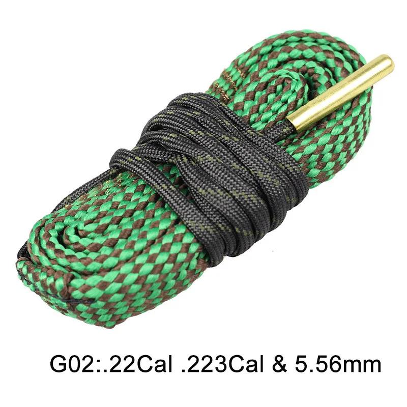 Kit de limpeza de arma ferramenta rifle barril calibre corda 22 cal.223 cal.38 cal & 5.56mm,7.62mm,12ga airsoft caça arma barril mais limpo - Image 1