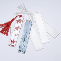 Retângulo silicone marcador molde de resina diy bookmark molde fazendo resina cola epoxy jóias diy artesanato silicone molde transparente - Image 1