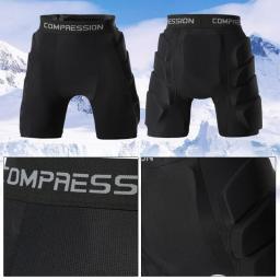 Protetor de snowboard quadril acolchoado shorts adultos esportes ao ar livre esqui skate hóquei defesa snowboard proteção shorts - Image 6