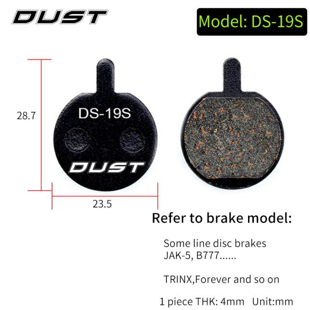 RISK DUST Pastilhas de Freio Semi-Metal para Bicicleta Hidráulica - Alta Performance