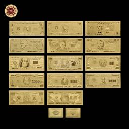 Conjunto de notas douradas raro america, 24k, edição 1899 e 1901, papel banhado a dinheiro, coleção de papel, presente de negócios - Image 5