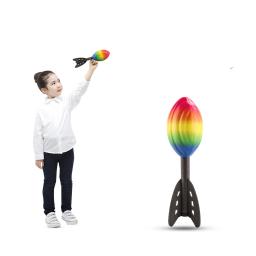 Foguete espiral de espuma arco-íris de 26cm, brinquedo de jogar à mão ao ar livre, esportes - Image 4