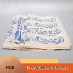 Adesivo de porcelana para artesanato, papel de transferência com argila e cerâmica, flor, alta temperatura, acessórios de pintura faça você mesmo xj33 - Image 1