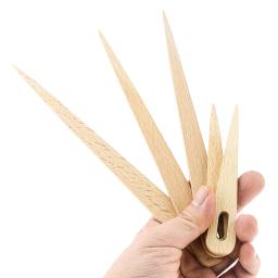 Ferramentas de tear de madeira para tecelagem, 5 fábricas diy agulha de olho grande tapeçaria ferramenta de tricô agulhas de tecelagem de madeira - Image 2