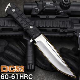 Lengren Alta Dureza Faca Tática, Fixo Camping Tool, Sobrevivência ao ar livre, Caça norte-americana, DC53 61HRC, G10 Handle - Image 2