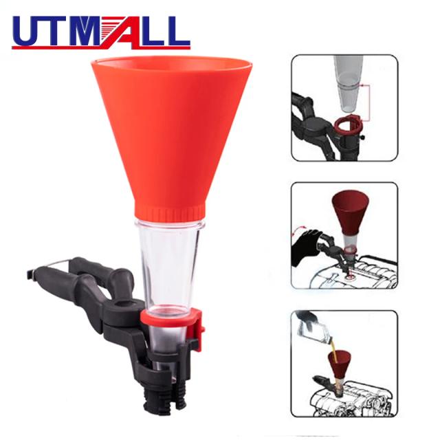 Conjunto de Funil Universal com Braçadeira - 1 Peça para Óleo e Outros Líquidos