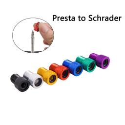 Bicicleta Presta para Schrader Valve Converter, Adaptador FV, AV Road Bike Valve, 10 Cores - Image 1