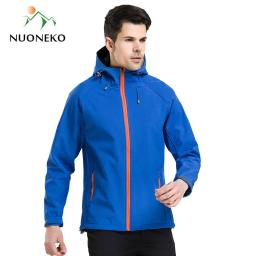 Nuoneko jaqueta de caminhada impermeável masculina e feminina, casaco esportivo corta-vento para trilha e acampamento, jaqueta de esqui com capuz jm10 - Image 2