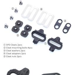 Conjunto de presilhas para mtb, kit de clipes para mountain bike, porcas de hardware para pedais spd, pedais de travamento automático - Image 2