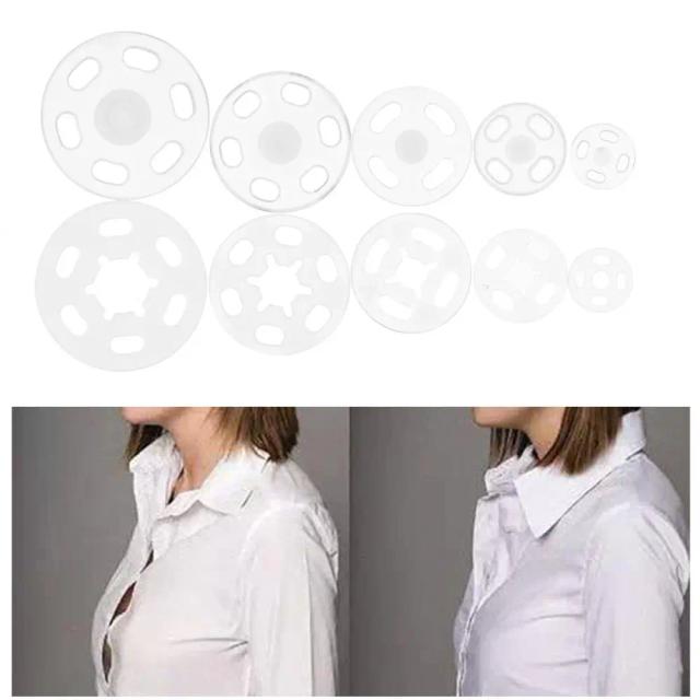 Conjunto de 100 Prendedores de Pressão de Plástico ABS para Costura DIY - Tamanhos 7mm, 10mm, 13mm, 15mm e 18mm