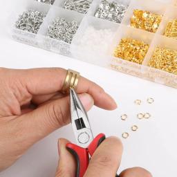 Kit de acessórios de joias, peças de metal, anel/fecho lagosta/corrente/pinos para fazer joias, faça você mesmo, pulseira, brinco, colar - Image 3