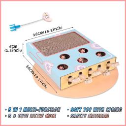 Produtos para animais de estimação multifuncionais interativos, Brinquedos enriquecidos com gatos interiores, Arranhador ondulado, Brinquedos engraçados do gato, Hamster - Image 5