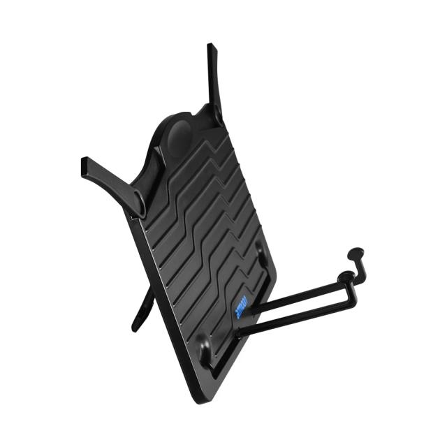Suporte Multifuncional Portátil para Música e Leitura: Mini Desktop para Tablets e Smartphones em ABS Leve e Preto