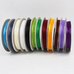 Maior coleção de fitas de organza 5 tamanhos, cor sólida, fita estampada de cetim, pontos transparentes, acessórios faça você mesmo 3mm 9mm 16mm 25mm - Image 6