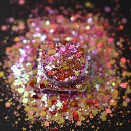 50g camaleão cor mudança chunky glitter mistura nair arte slime lantejoulas camaleão cor mudando glitter ultra artesanato brilhos - Image 2