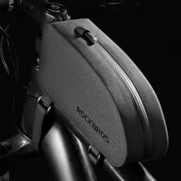 Rockbros saco de bicicleta à prova d' água ciclismo top tubo frontal saco quadro grande capacidade mtb estrada pannier bicicleta acessórios da bicicleta preta - Image 3