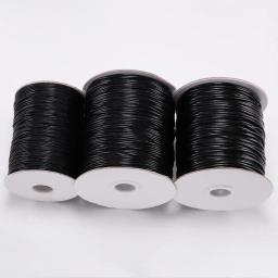 10 0.5 M/lot 0.8 1.0 1.5 milímetros Preto Encerado Algodão Cabo de Colar de Corda Cabo De Fio Beading Fit Artesanato DIY Para A Jóia Que Faz Fontes - Image 1