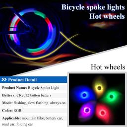 Luzes de roda de bicicleta led luzes de néon decoração led noite lâmpadas de advertência segurança rodas quentes falou luz bicicletas acessórios - Image 5