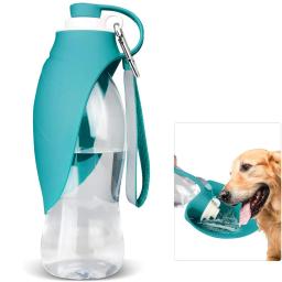 Garrafa de água de silicone para viagem, portátil, para animais de estimação, cães, cachorros, gatos, bebedouro ao ar livre, dispensador de água para animais de estimação, 580ml - Image 1