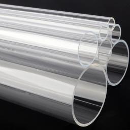 3 pces 50cm de comprimento o. d.16/20/32/40/50/60 mangueira acrílica transparente tubo de aquário suprimentos de tubos de plástico do tanque de peixes encaixes tubo de vidro - Image 4