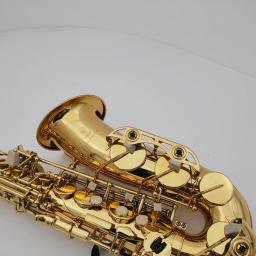 Fotos reais YAS-62 saxofone alto eb tune bronze chapeado laca ouro profissional instrumento musical com caso frete grátis - Image 5