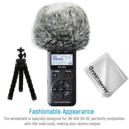 Gravadores Digitais Portáteis Furry Microfone, Mic pára-brisas, Wind Muff para Tascam, DR05X, DR05, Mini Tripé, ao ar livre - Image 6