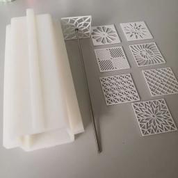 Molde de sabão acrílico de puxar, modelador de seis flores com uma haste, de diâmetro para mais de 6.5cm - Image 2