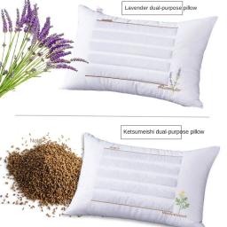 Algodão cassia semente trigo mourisco travesseiro lavanda jasmim saúde travesseiro único travesseiro flor e grama travesseiros - Image 1