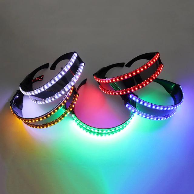 Óculos LED Piscantes para Festas e Shows de Dança, Ideais para DJs e Eventos Noturnos