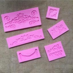 Molde de silicone para artesanato faça você mesmo, borda de alívio de borda, molde de argila 3d para pasta, escultura, cerâmica, ferramentas, moldura para cozimento, venda imperdível - Image 4