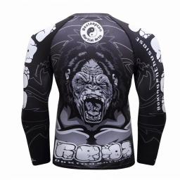 PK MMA Rashguard para homens, camisas de manga comprida, camisola esportiva, Rash Guard Jersey, Fitness, Muay Thai, Boxe, Jiu Jitsu, BJJ - Image 3
