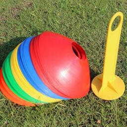 Conjunto de cone de disco para agilidade, espaço para treinamento, campo de rugby, com suporte de plástico, disco de jogo para bola de futebol - Image 6