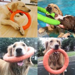 Anel de treinamento interativo para cães grandes, Extrator resistente para cães, Pet Flying Discs, Brinquedo anel de mordida para cães pequenos - Image 1