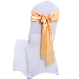 50/100 pçs casamento cetim cadeira faixas cadeiras de festa bandas nó capa decoração cadeiras arco para cadeira decoração banquete 15x275cm - Image 4