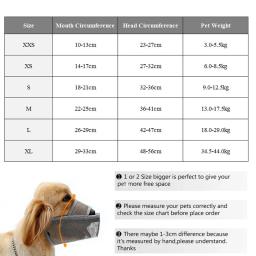 Pawstrip-Malha respirável Máscara Boca Dog, Anti Bark Focinho, Parar Proteção Mastigar, Bulldog francês, Pet Boca Cover, Treinamento, XXS-XL - Image 6