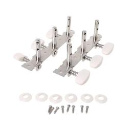 Conjunto de 2 peças de cabeças de afinador de guitarra, acessórios de peças para violão clássico e prata - Image 2