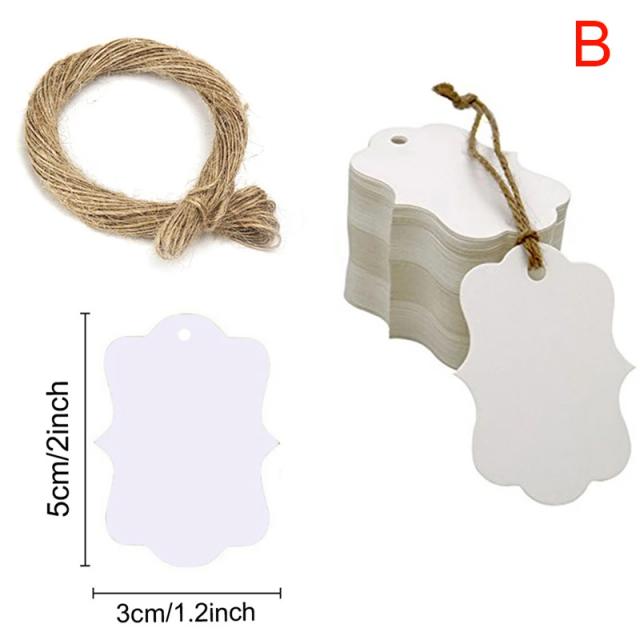 Etiquetas Artesanais de Papel Kraft para Casamentos - 100 Peças para Decoração e Lembranças