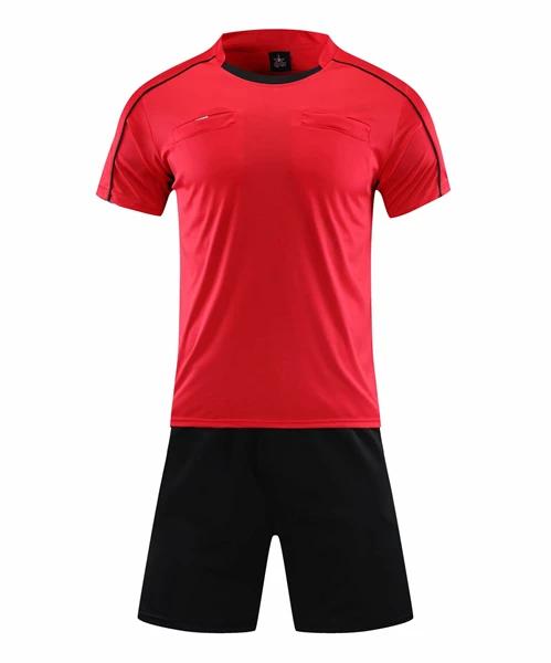 Conjunto Profissional de Camisas de Arbitragem para Futebol Masculino com Manga Curta e Três Bolsos
