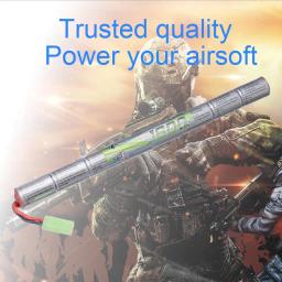 Limskey-bateria de pistolas de airsoft 2/3a para ak47, mp5k, rpk, pkm, g36c, mc51, 9.6v, 1600mah - Image 1