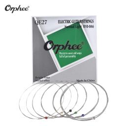 Orphee 6 pçs conjunto de cordas de guitarra elétrica liga de níquel super leve tensão média (.011-.050) para guitarra elétrica - Image 3