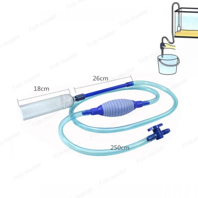 Sifão Elétrico Automático para Aquários - Limpador de Cascalho e Filtro de Água com Mangueira para Tanques de Peixes