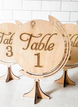 Números de mesa temática de viagem com suporte, sinal numérico elegante personalizado, casamento rústico, aventura começa - Image 2