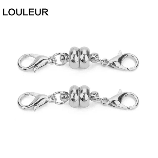 Fechos Magnéticos de Cobre com Fechos Lagosta - Conectores para Colares e Pulseiras, 38x7mm, 10 Conjuntos para Joias DIY