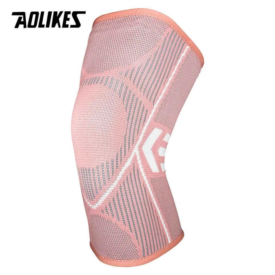 AOLIKES-Joelheiras Elásticas, Protetor De Manga De Suporte, Brace Primavera, Voleibol, Basquete, Correndo Almofada De Silicone, Novo - Image 1